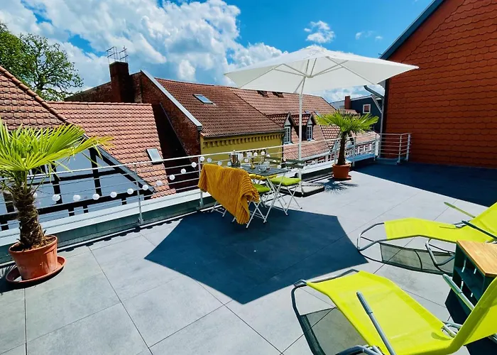 Fewozauber - Domschloss, Zentrum, 6 Personen, Business, Dachterrasse, Familien 公寓 什未林